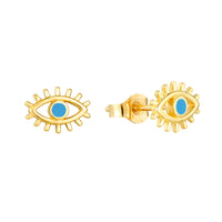9ct Solid Gold eye stud earrings - seolgold