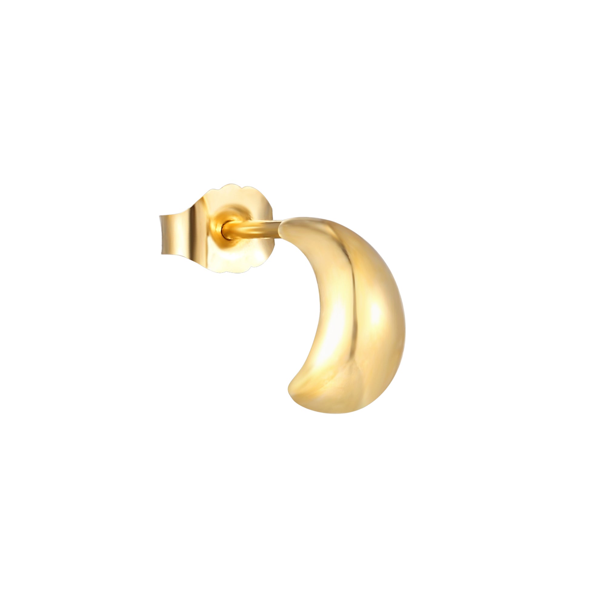 18ct Gold Vermeil Cashew Stud Earrings