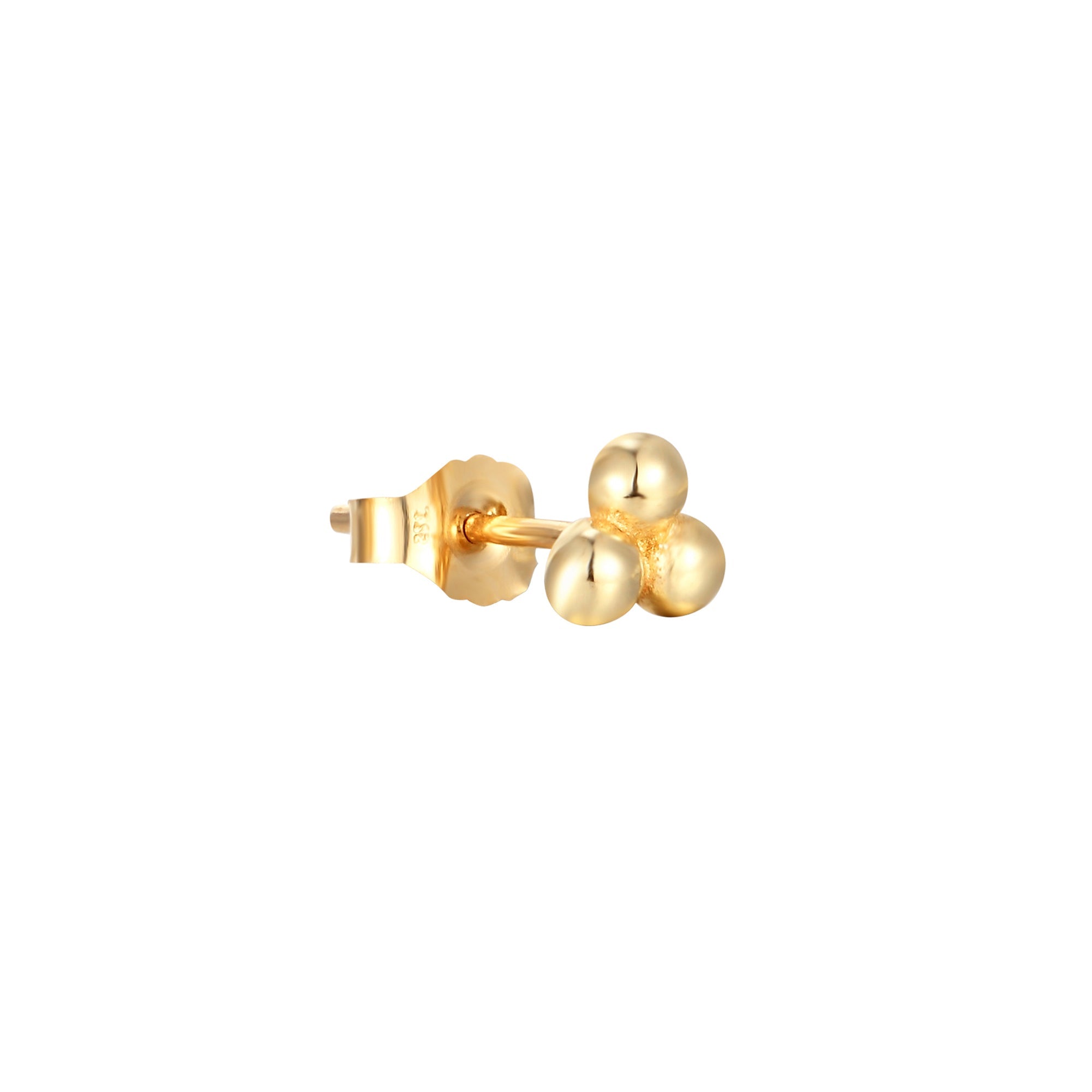 18ct Gold Vermeil Triple Dot Studs