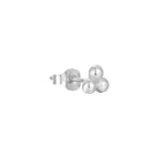 9ct Solid White Gold Triple Dot Studs