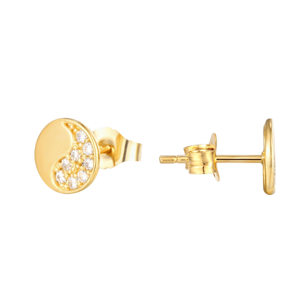 9ct Solid Gold- yin yang earrings - seolgold