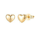 9ct Solid Gold Tiny Heart Studs