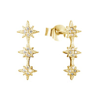 9ct gold climber earrings - seolgold