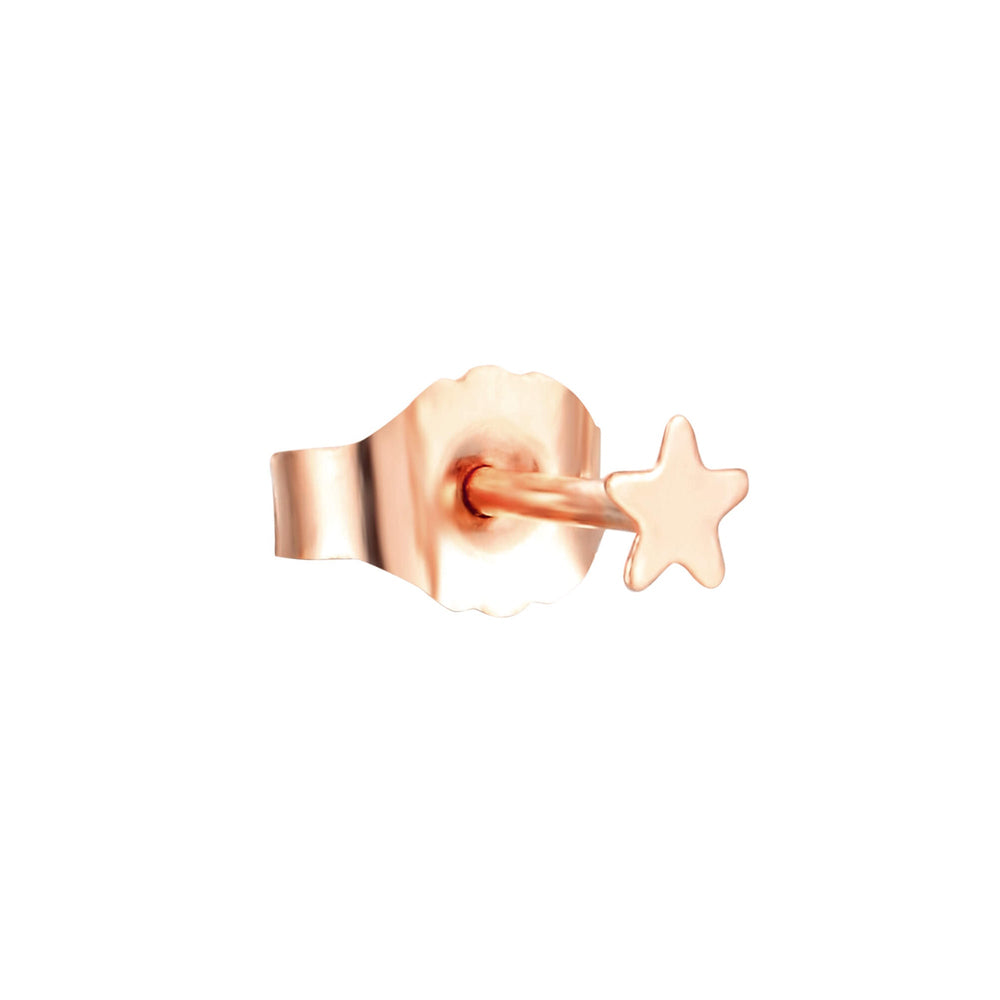 9ct Solid Rose Gold Tiny Star Studs