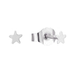 9ct Solid White Gold Tiny Star Studs