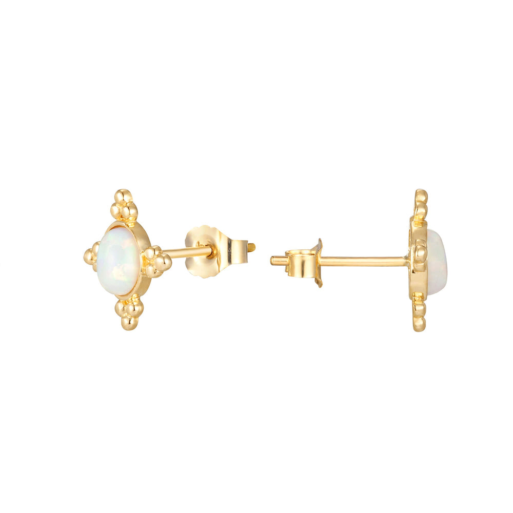 9ct Solid Gold opal earring - seolgold