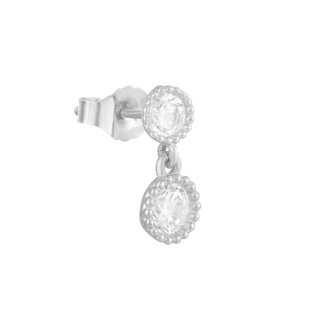 Sterling Silver Scallop Charm Studs
