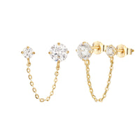9ct Solid Gold cz stud - seol gold