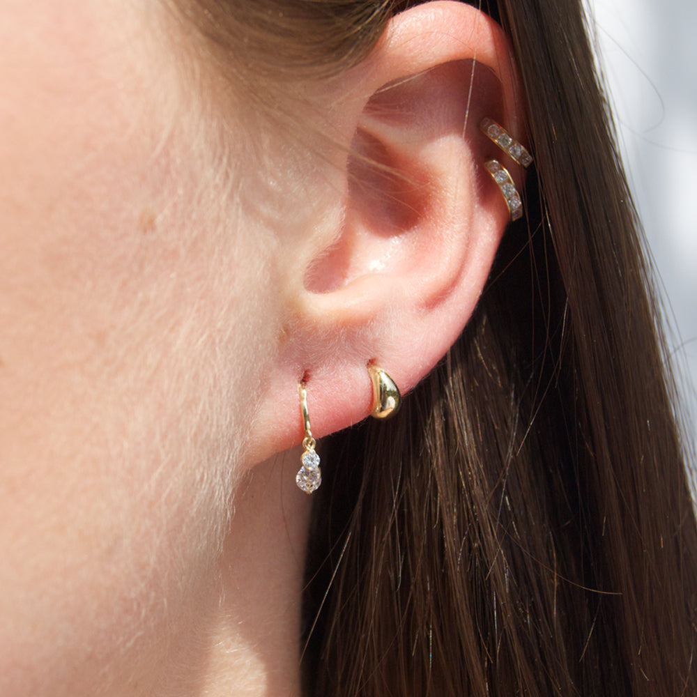 gold stud earrings - seol-gold
