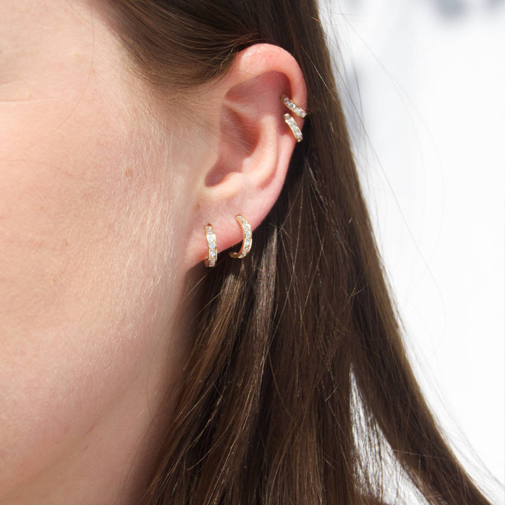 9ct gold stud earrings - seol-gold