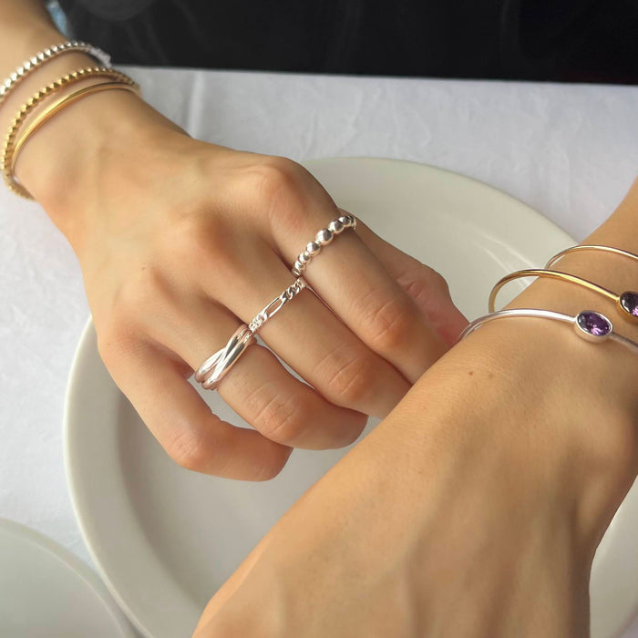 silver chain ring - seolgold