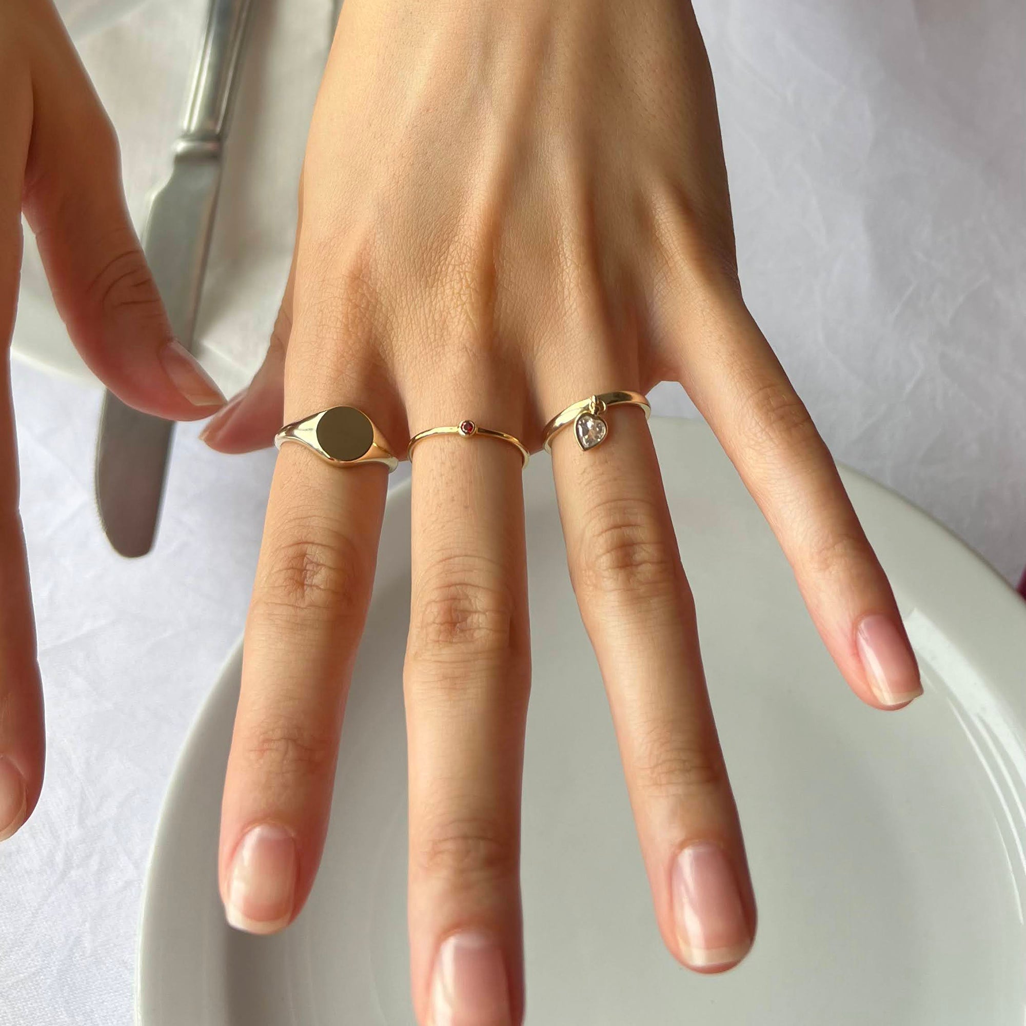 9ct Solid Gold Signet Ring - Main Image