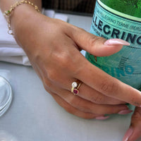 gold vintage diamond ring - seolgold