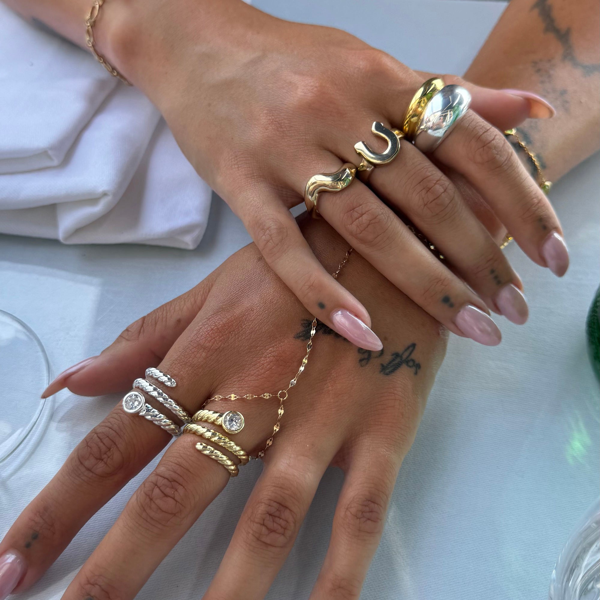 18ct Gold Plated Chunky Horseshoe Ring