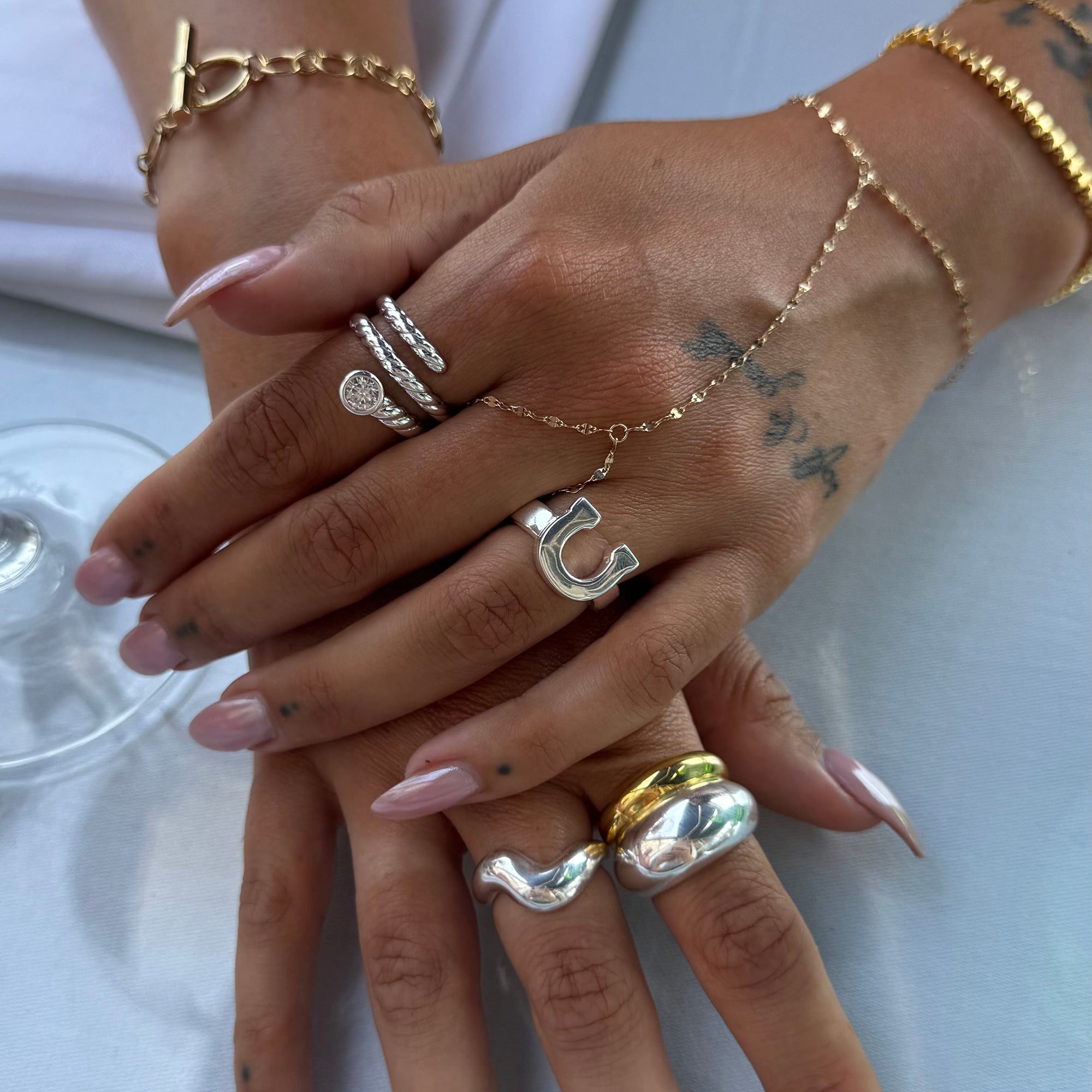 Sterling Silver Chunky Horseshoe Ring