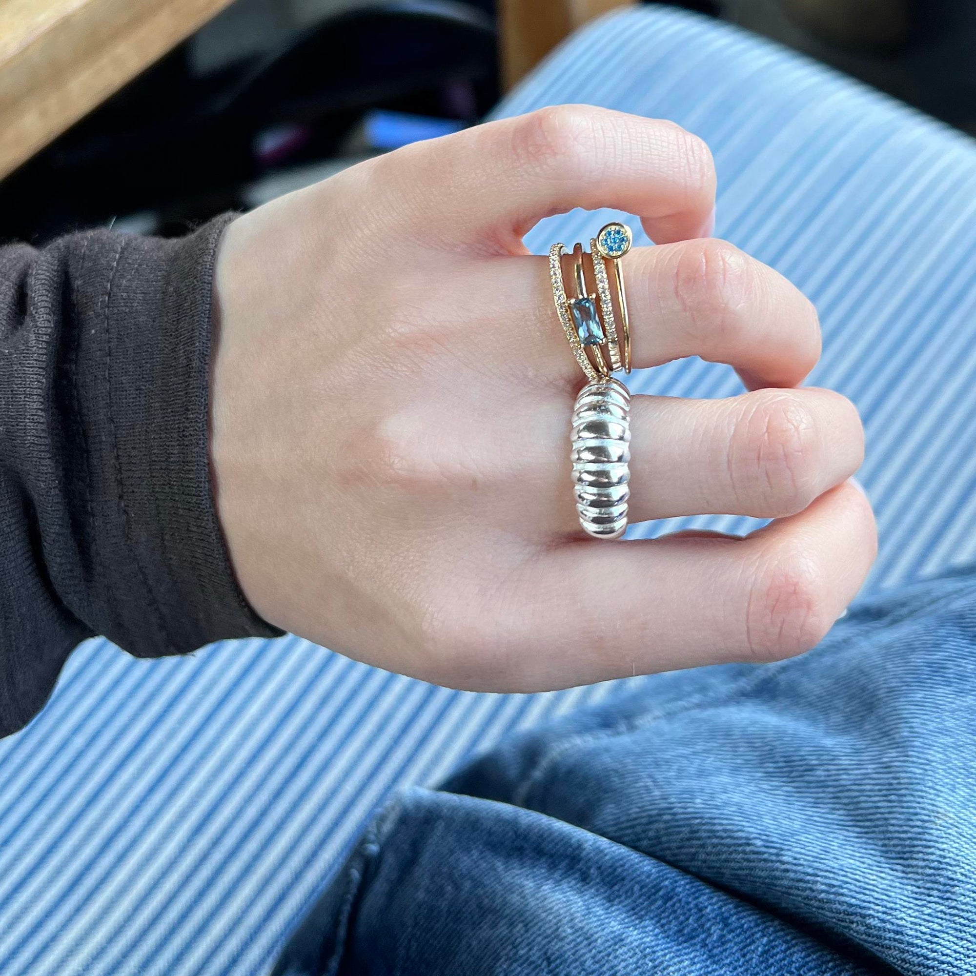 solid gold eternity band ring - seolgold