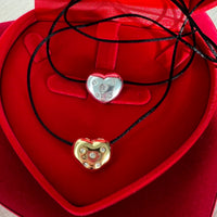 cz bubble heart necklace - seolgold