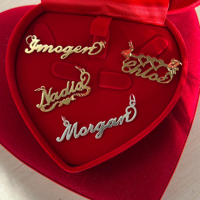 gold nameplate necklace - seolgold