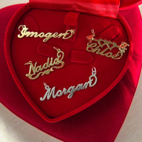 gold nameplate necklace - seolgold