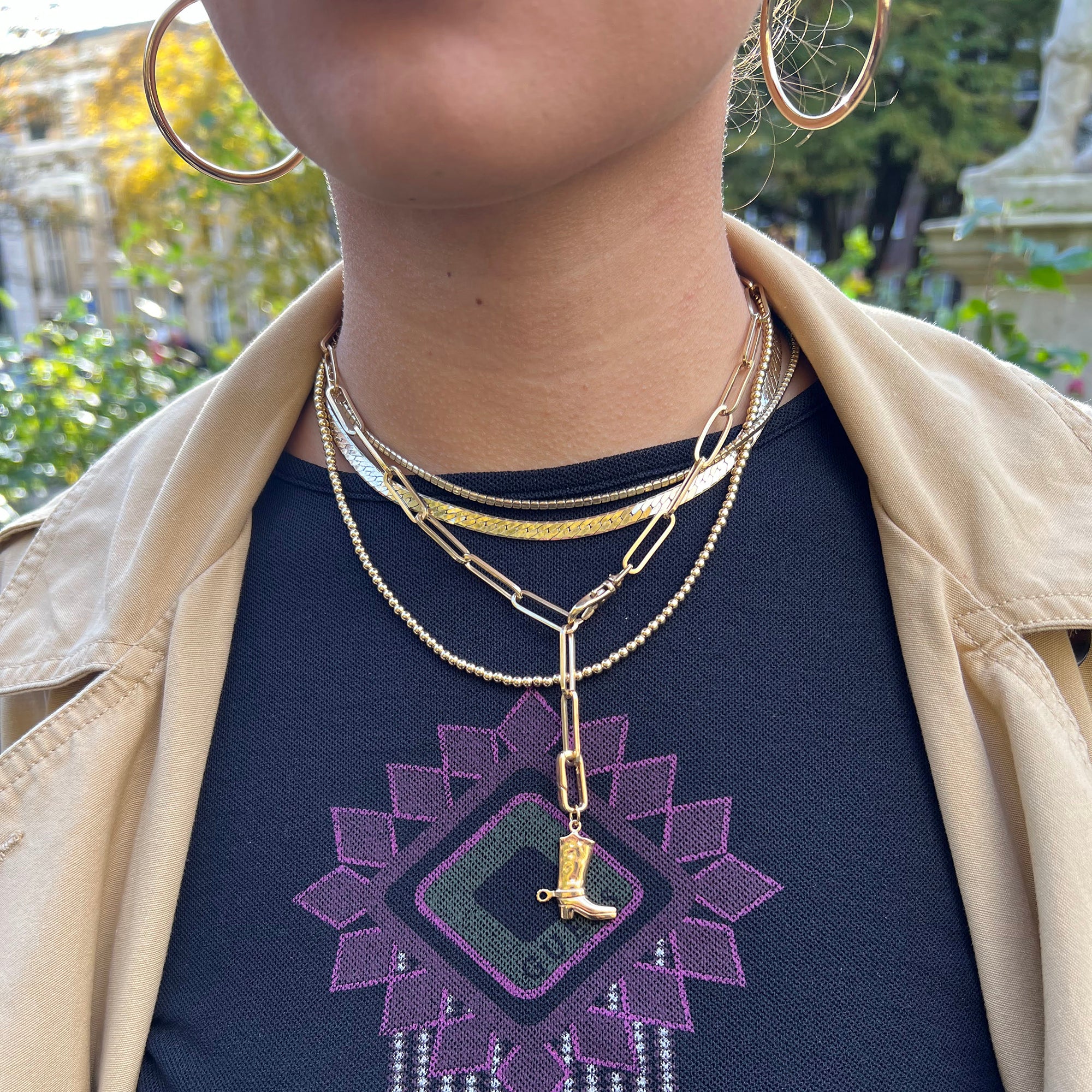 18ct Gold Vermeil Cowboy Boot Pendant