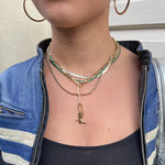 emerald tennis necklace - seolgold