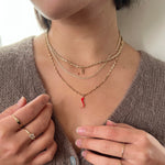 9ct gold - red cornicello - seolgold