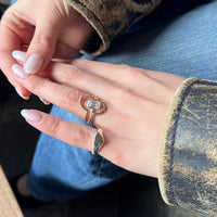 9ct gold - solid gold ring - sterling silver heart signet ring - seolgold