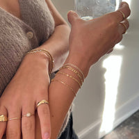 9ct Solid Gold Fine Mariner Chain Bracelet - seolgold