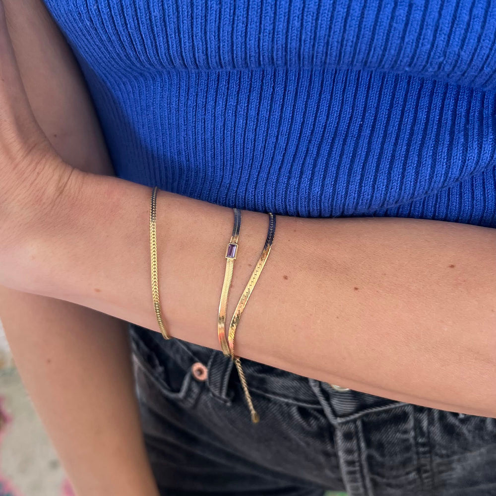 gold snake bracelet - seolgold