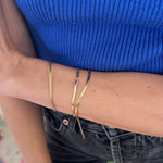 Seol gold - amethyst snake chain bracelet