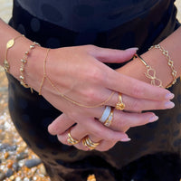 Gold Hand Chain Ring Bracelet - seolgold