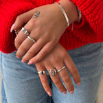 Sterling Silver Pave CZ Open Claw Ring