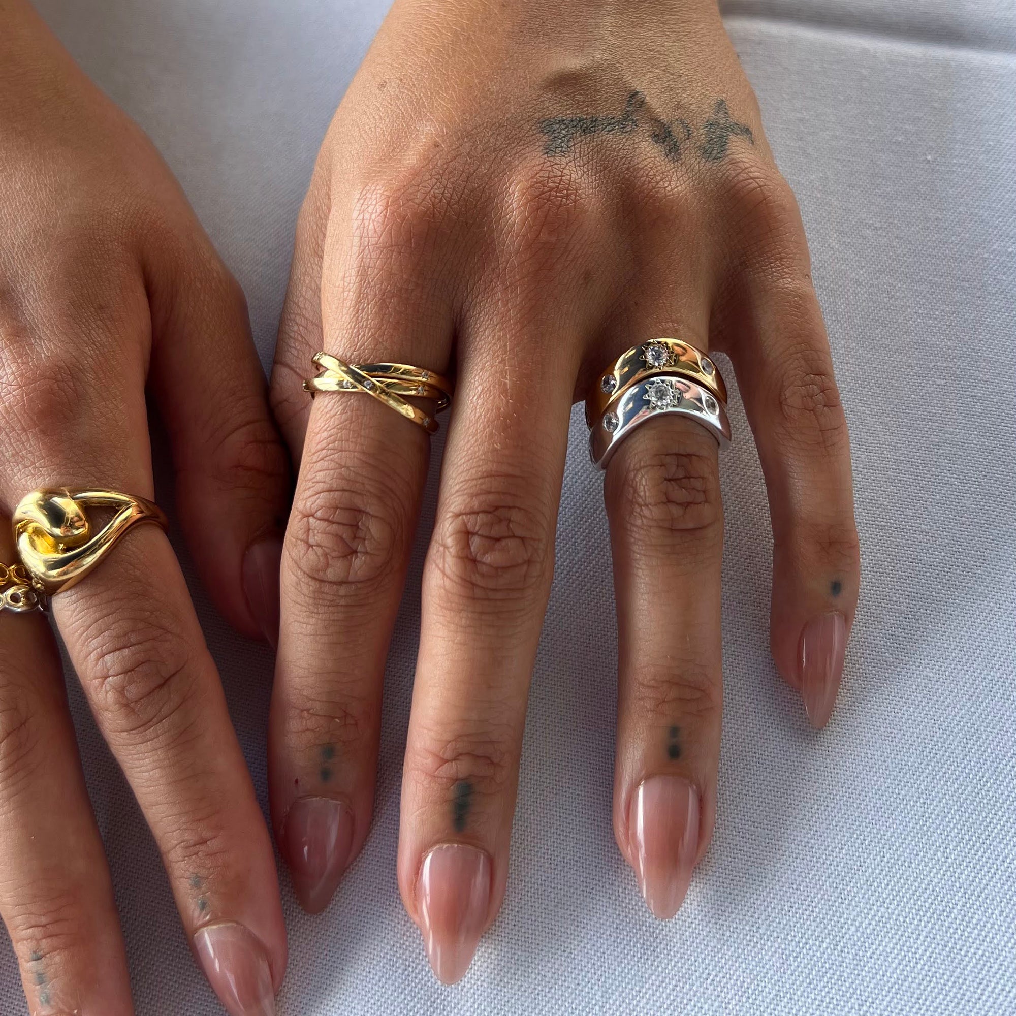 gold wavy ring - seolgold