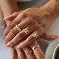 silver claddgh pinky finger ring - seolgold