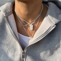 mens - dog tag necklace - seolgold