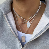 mens tbar necklace - seolgold