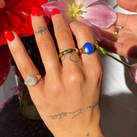 blue signet ring - seolgold