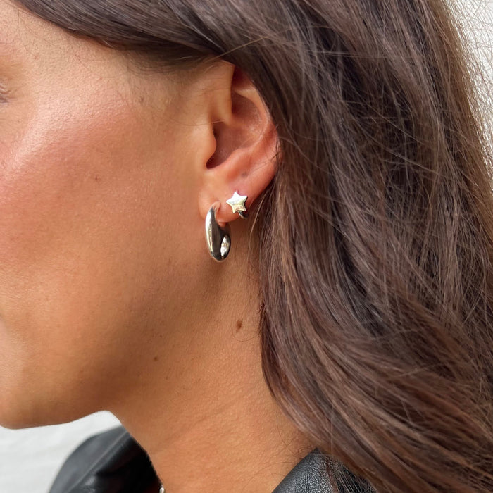 Sterling Silver Mariner Link Studs - Seol Gold