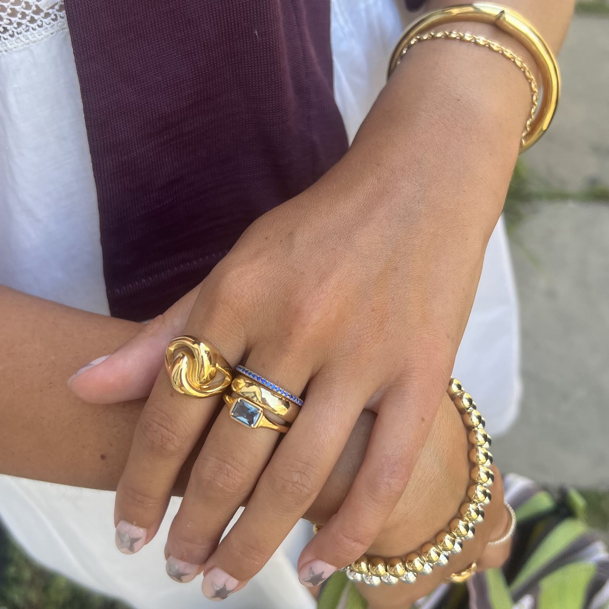 18ct Gold Vermeil Chunky Twist Ring - Seol Gold