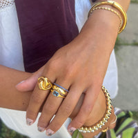 18ct Gold Vermeil Chunky Twist Ring - Seol Gold