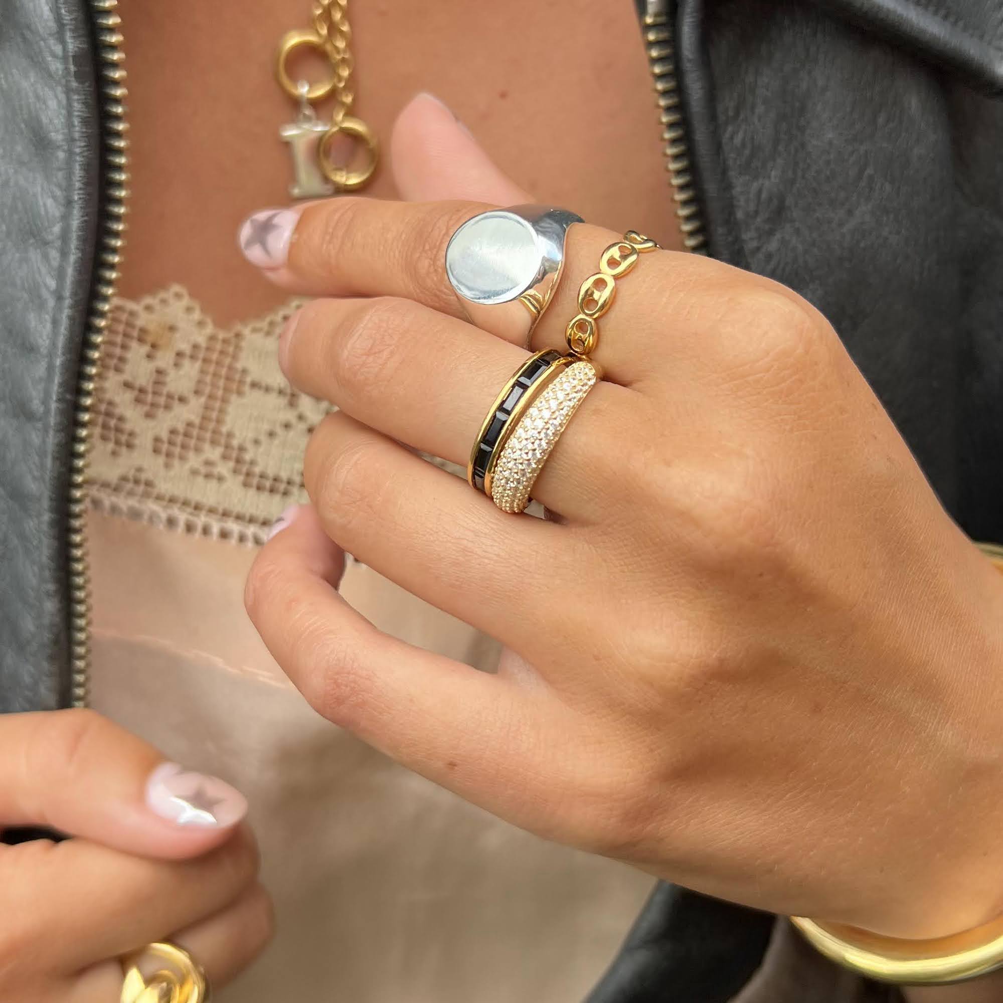 solid gold ring - vintage gold rings - seolgold