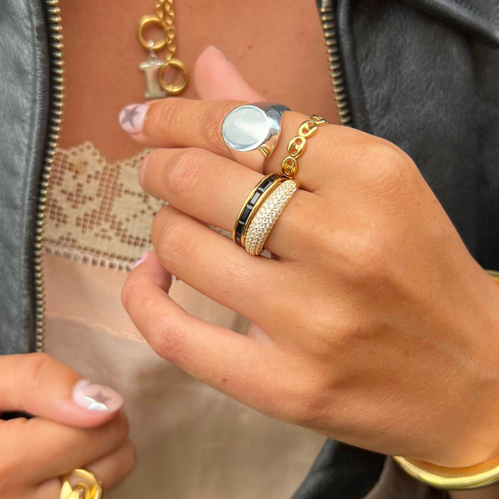 solid gold ring - vintage gold rings - seolgold