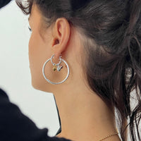 silver twisted hoop - seolgold