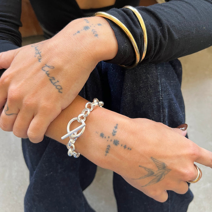 chunky t bar bracelet - seolgold