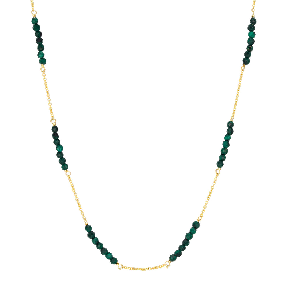 Seol Gold - Malachite Bead Necklace