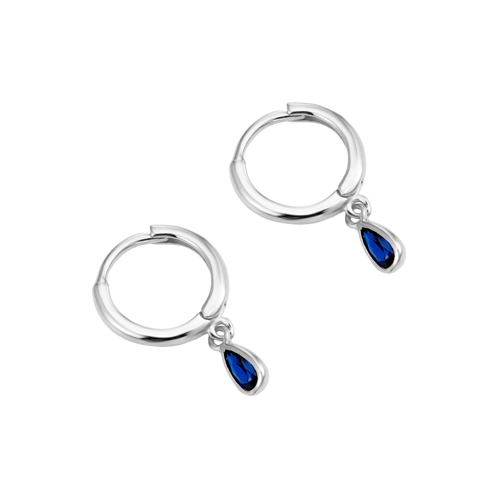 sapphire - hoop earrings - seolgold
