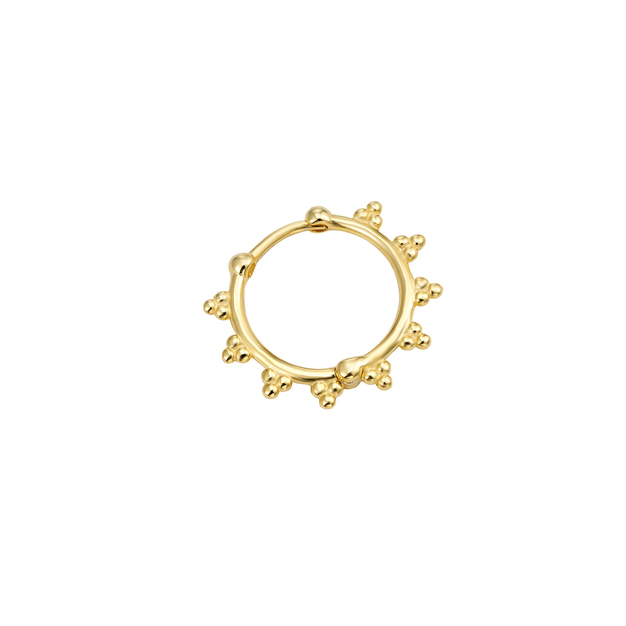 beaded hoop - seol gold