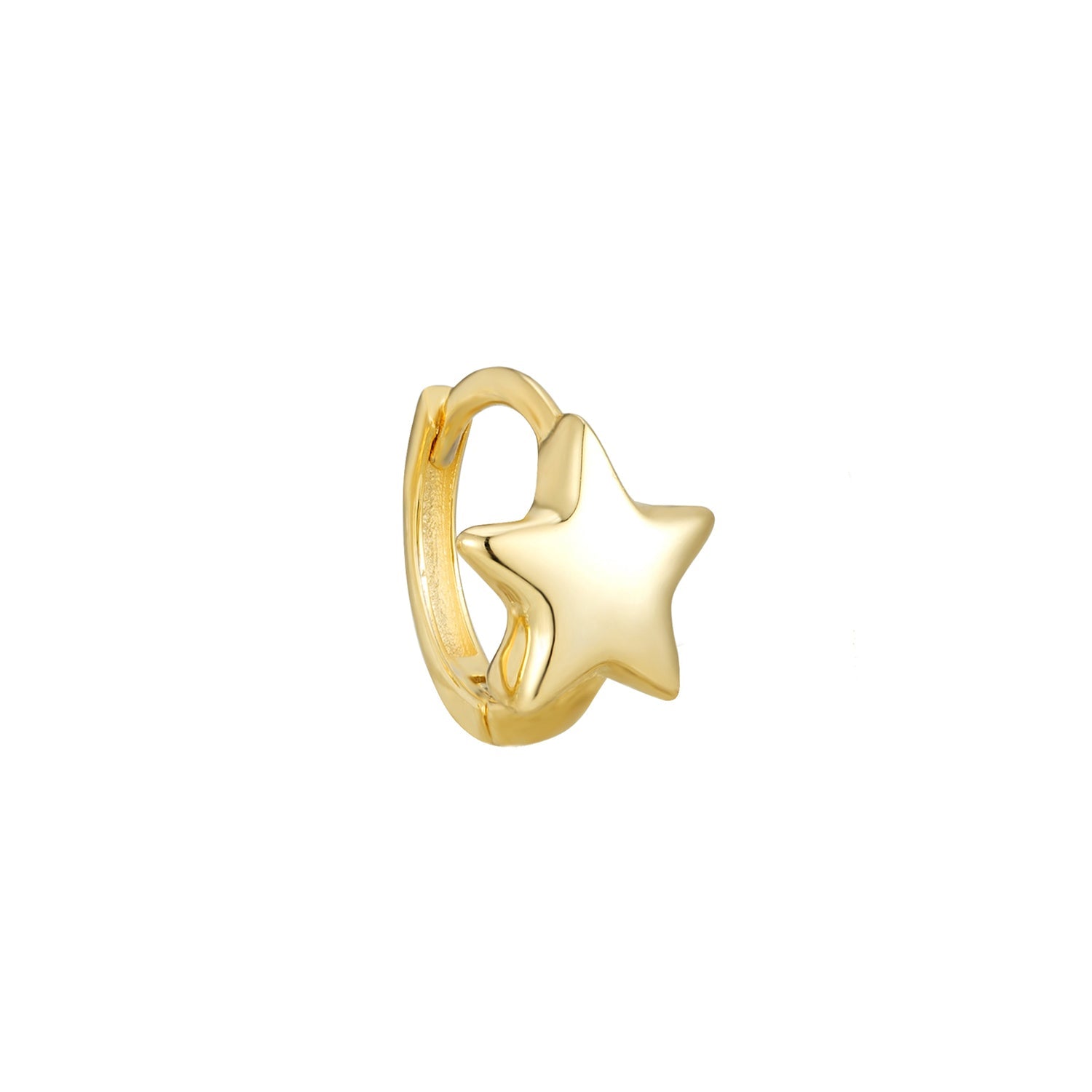 18ct Gold Plated Tiny Star Hoops
