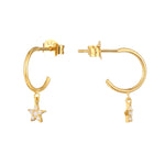 18ct Gold Vermeil CZ Stud Earrings - seol-gold