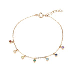 9ct gold rainbow bracelet - seolgold
